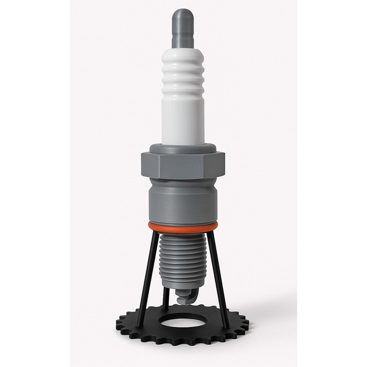 Trofeu / Cupa tip bujie cu suport pentru evenimente auto, premiu personalizat pentru competitii auto, printat 3D, Dual Stax™®