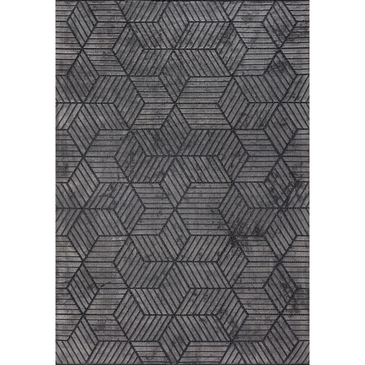 Bergamo síkszövött szőnyeg, Rug Couture, szürke, 2300g/m², 7mm, 160x230cm