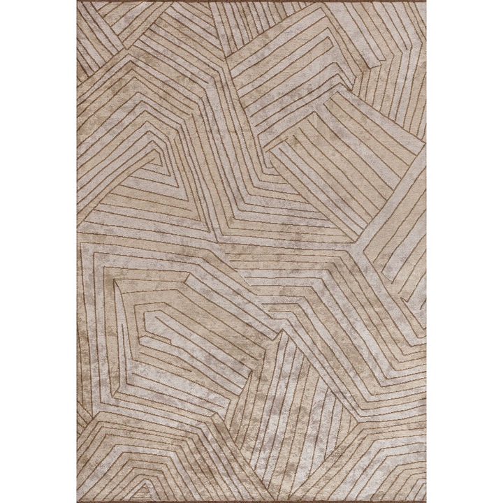 Covor Marrakesh, Rug Couture, 2.550g/m², 7mm grosime, color cafea, 160x230cm