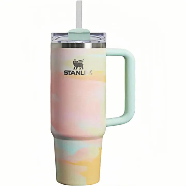 Stanley szigetelt pohár, rozsdamentes acél szívószállal, rózsaszín