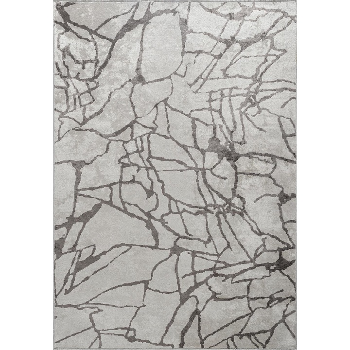 Szőnyeg szett, Rug Couture, 2397-es modell, sötétszürke-ekrü, 2400g/m², 7mm vastagság