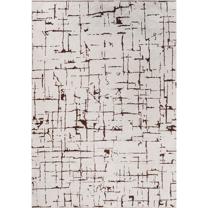 Covor, maro/ecru, Rug Couture, 2400g/m², 7mm