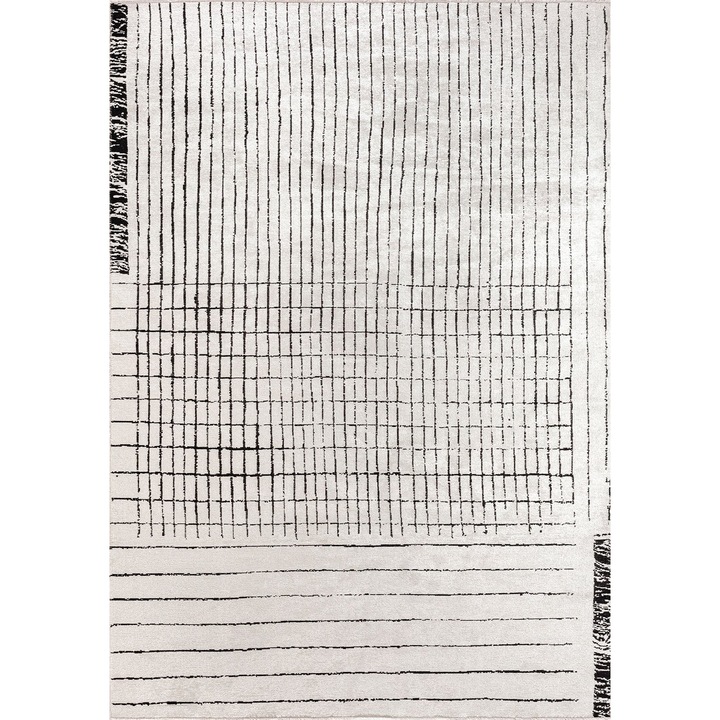 Szőnyeg szett, Rug Couture, Perspective modell, fekete-ekrü, 2400g/m², 7mm, 160x230cm