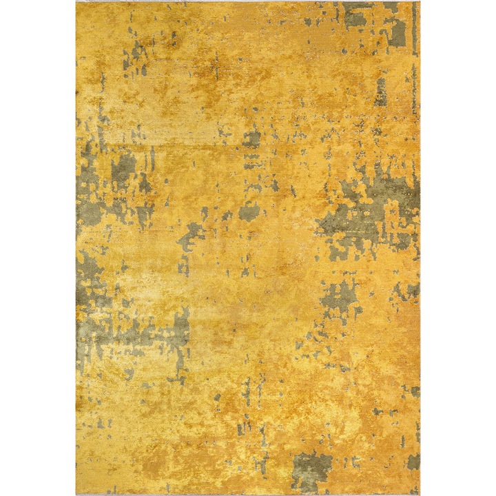 Verona síkszövött szőnyeg, Rug Couture, zöld-sárga, 2400g/m², 7mm, 160x230cm