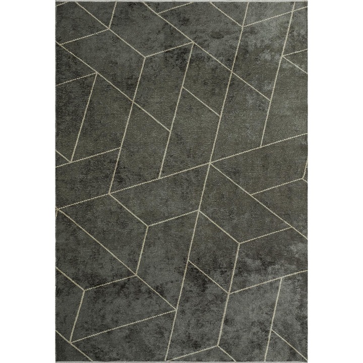 Covoare, Rug Couture, covor bej piatra-antracit, 2400g/m², 7mm, 160x230cm