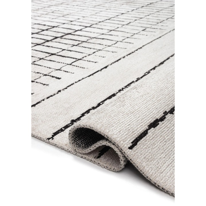 Szőnyeg szett, Rug Couture, Perspective modell, fekete-ekrü, 2400g/m², 7mm, 160x230cm