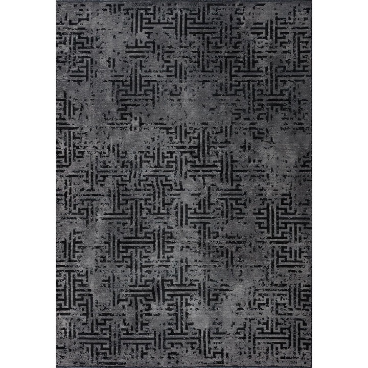 Szőnyeg szett, Rug Couture, Labyrinth, szürke-antracit, 2,450g/m², 7mm