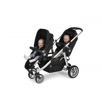 Carucior pentru gemeni TOPMARK NL 2 Combi Duo Buggy, Negru Carucior pentru gemeni TOPMARK NL 2 Combi Duo Buggy, Negru