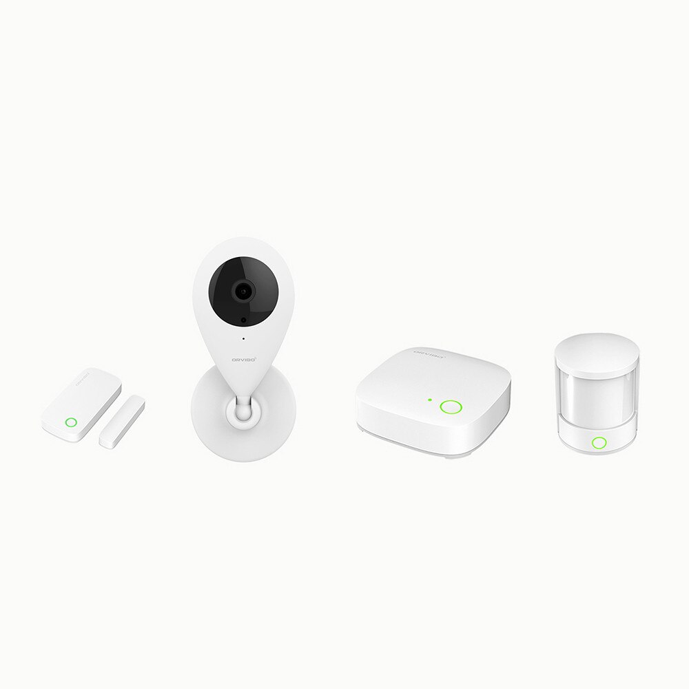 Kit sistem de securitate Orvibo 5 in 1, Mini Hub protocol ZigBee, Senzori Usa, PIR, Camera Video - model 2017
