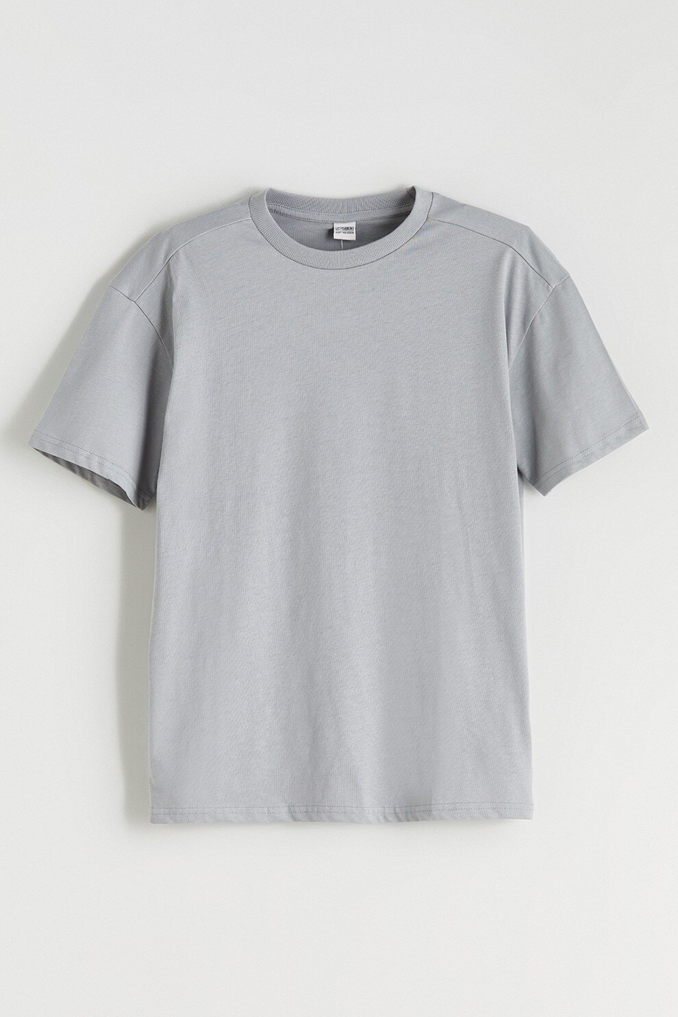 Lc Waikiki, Tricou uni cu decolteu la baza gatului, Gri deschis, 128-134 CM