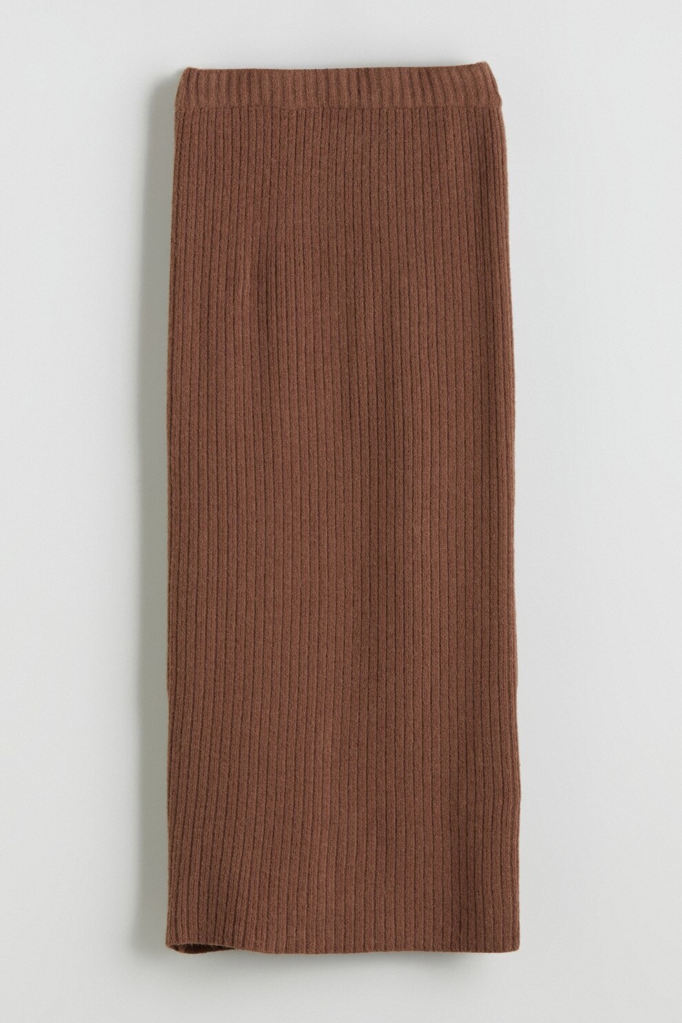 LC WAIKIKI, Fusta din tricot cu slit pe partea din spate, Maro fango, M