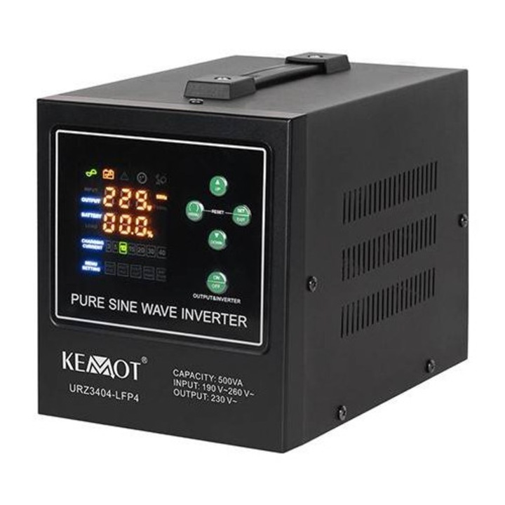UPS Kemot 500VA/300W, 12V, tiszta szinuszos, 190-260V AC