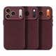 Husa din Piele DECODED pentru iPhone 17 Pro Max - Dark Ruby