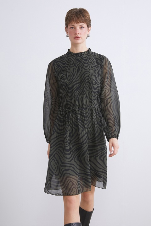 LC WAIKIKI, Rochie vaporoasa cu maneci bufante, Negru, XL