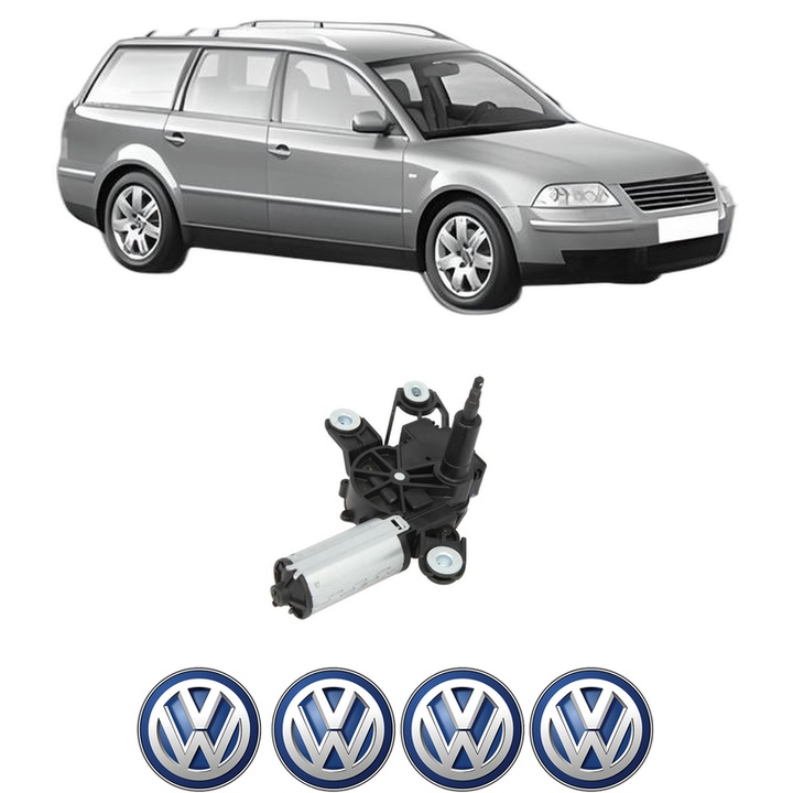 Motor Stergator Spate Volkswagen PASSAT B5.5 Variant (3B6) din 2000-2005, auto, 4x Stickere auto cu Volkswagen