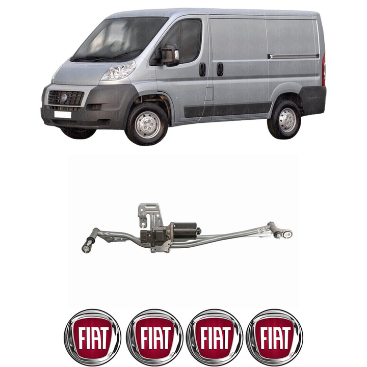 Motor Stergator Fata FIAT DUCATO Van (250_) din 2006-2019, auto, 4x Stickere auto cu FIAT