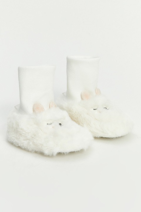 LC WAIKIKI, Cizme de casa din material textil, Alb