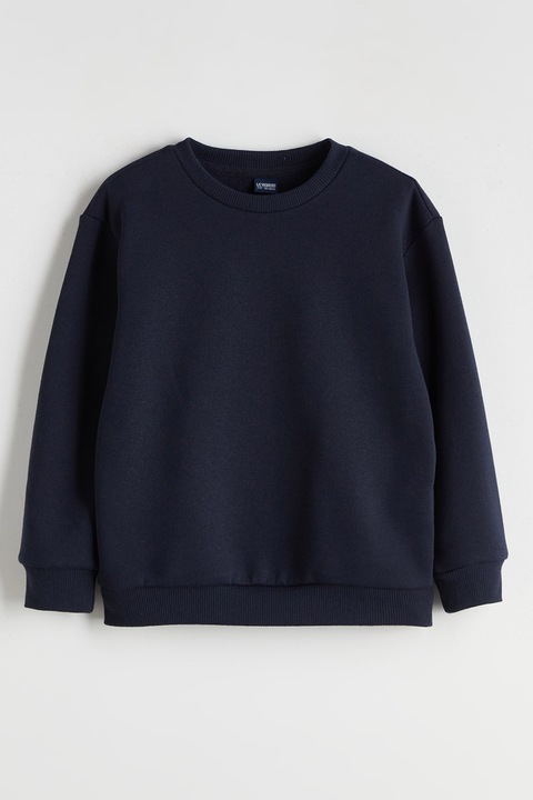 LC WAIKIKI, Bluza sport uni din amestec de bumbac, Bleumarin