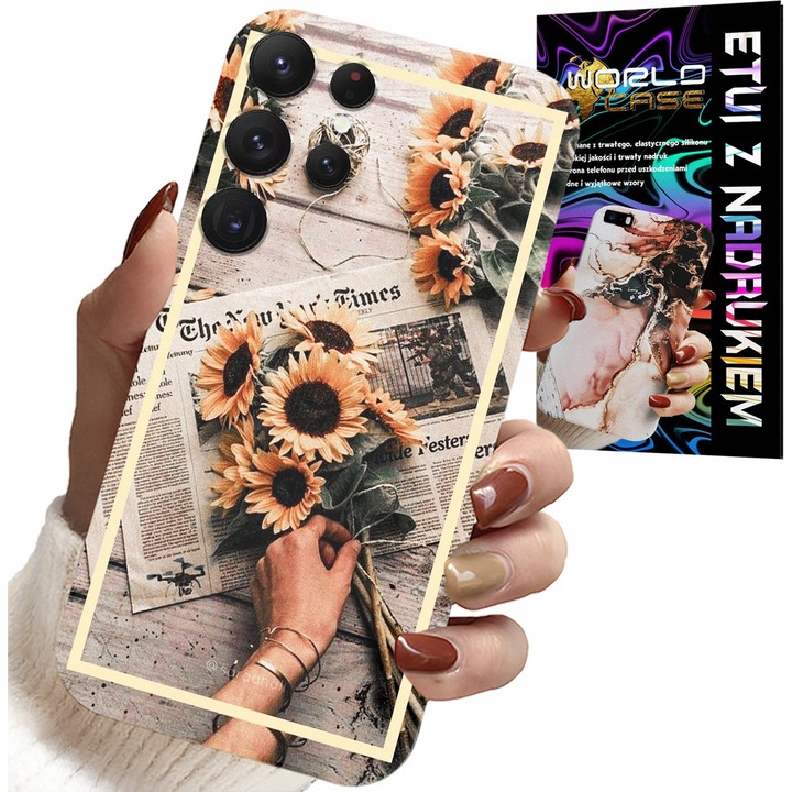 ETUI SAMSUNG GALAXY S23 Ultra - VIRÁG MINTA Napraforgók