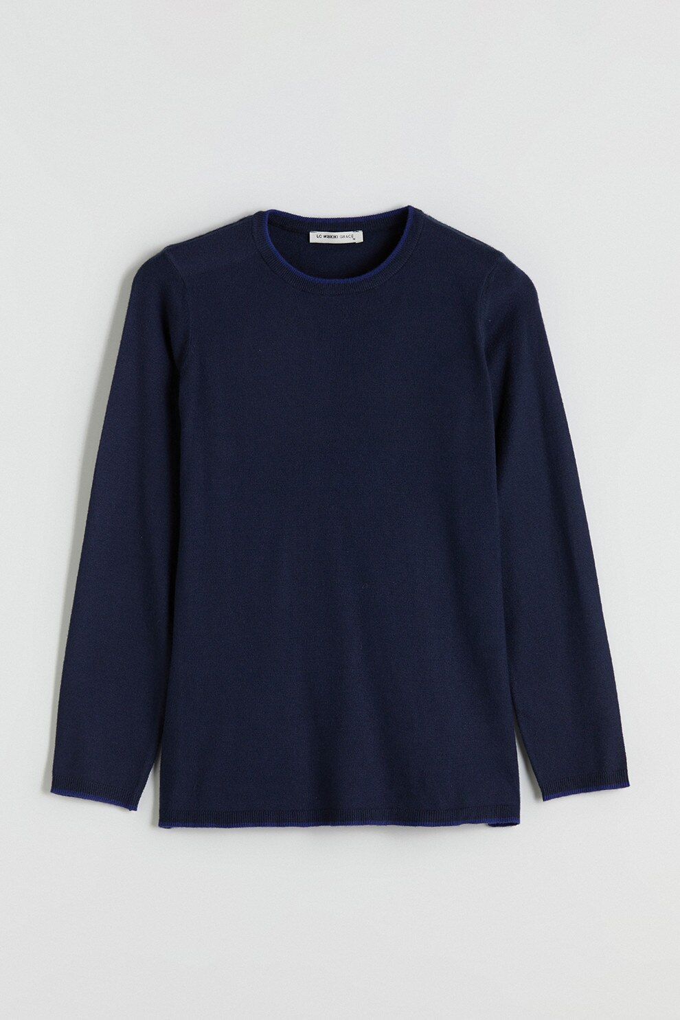 LC WAIKIKI, Pulover uni tricotat fin, Bleumarin, 2XL - eMAG.ro