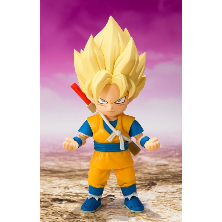 Figurina Dragon Ball S.H.Figuarts Action Figure Super Saiyan Son Goku (mini) Daima 8 cm