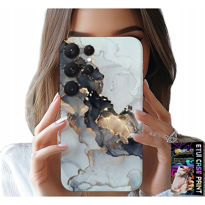 Telefontok, World Case, Samsung Galaxy S25 Ultra, szilikon, elegáns márvány design, rózsaszín