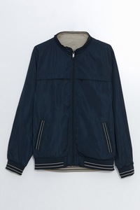 LC WAIKIKI, Jacheta bomber reversibila, Grej, Bleumarin, XL