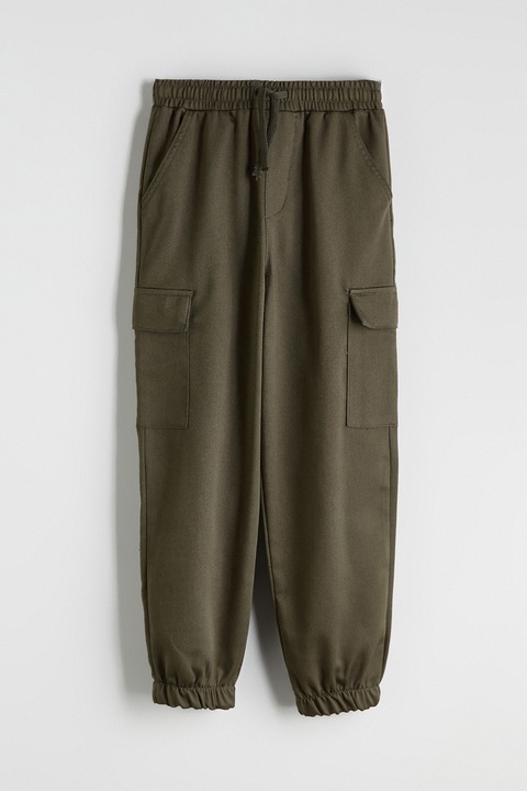 LC WAIKIKI, Pantaloni jogger cargo cu snur, Kaki inchis, 158-164 CM