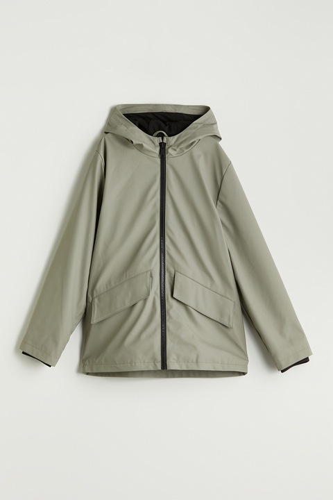 LC WAIKIKI, Jacheta cu buzunare cu clapa si gluga, Kaki, 134-140 CM