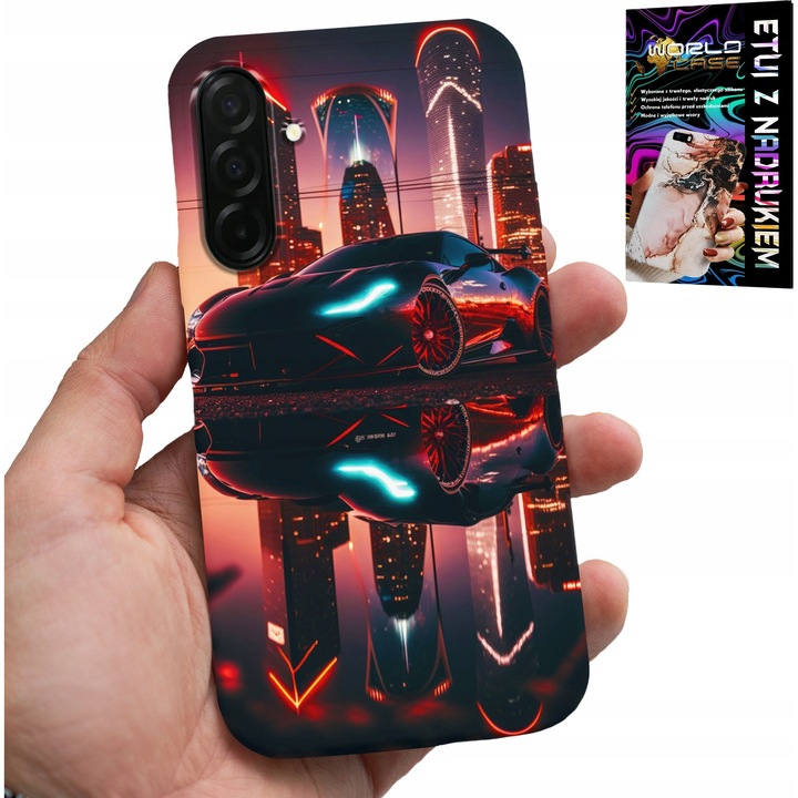 Tok Samsung Galaxy A56 5G-hez, World Case, szilikon, színes nyomtatás, készlet védőfóliával