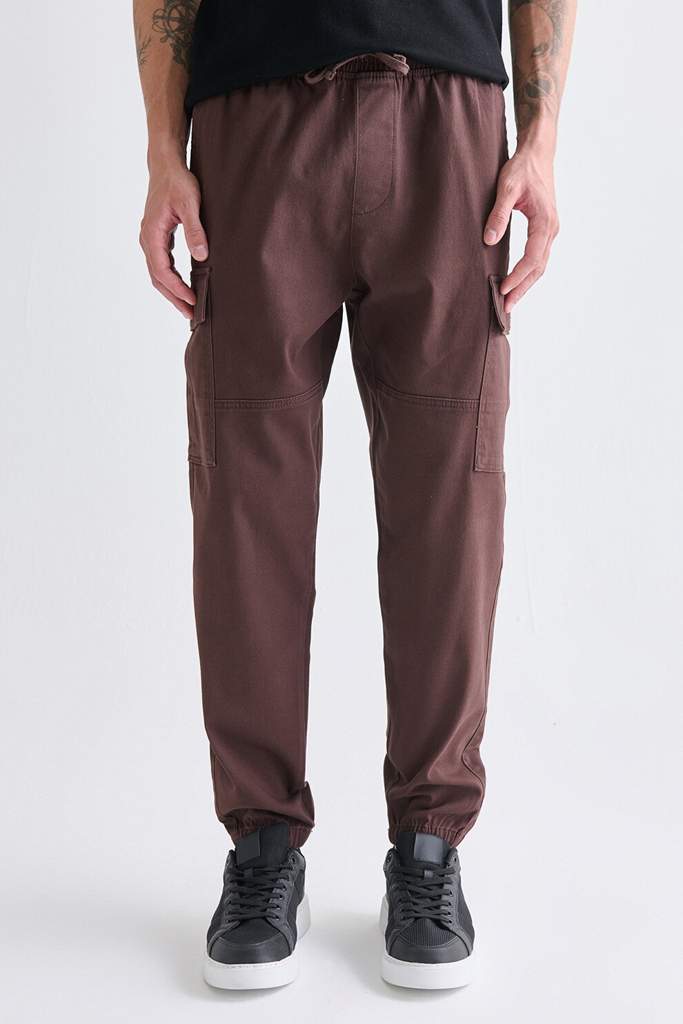 LC WAIKIKI, Pantaloni cargo jogger, Maro cognac, 32