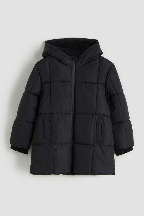 LC WAIKIKI, Geaca cu vatelina si fermoar, Negru, 116-122 CM