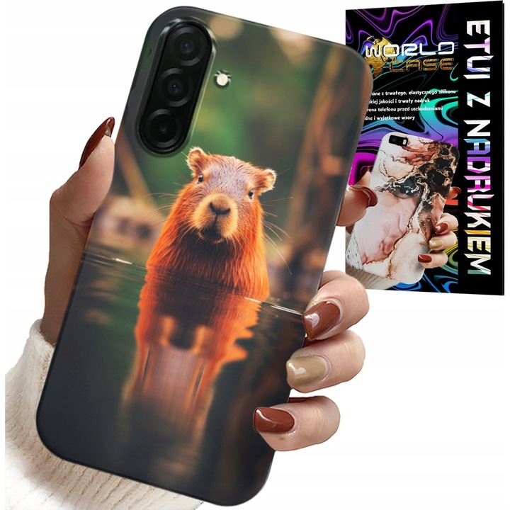 Carcasă pentru telefon, World Case, Capybara dulce, silicon, multicolor, pentru Samsung Galaxy A26 5G