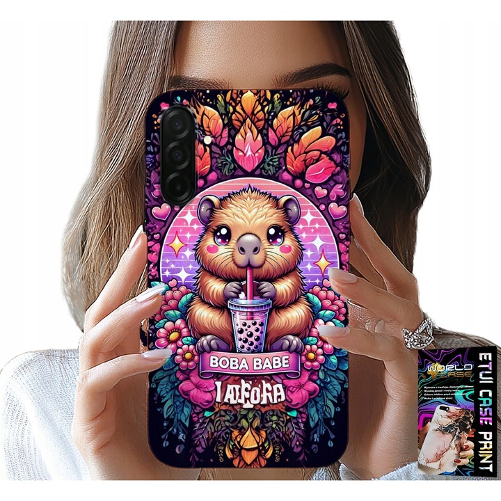 Carcasa pentru Samsung Galaxy A26 5G, World Case, design Capybara dulce cu Sheik, silicon, multicolor