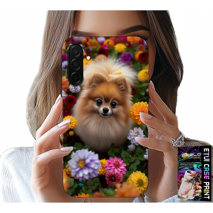 Carcasa pentru telefon, World Case, Samsung Galaxy A26 5G, silicon, imprimeu câine, set cu sticlă