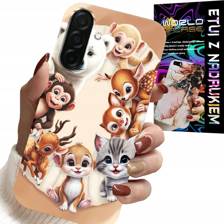 Telefontok, World Case, Samsung Galaxy A36 5G, tok típusú, szilikon, többszínű