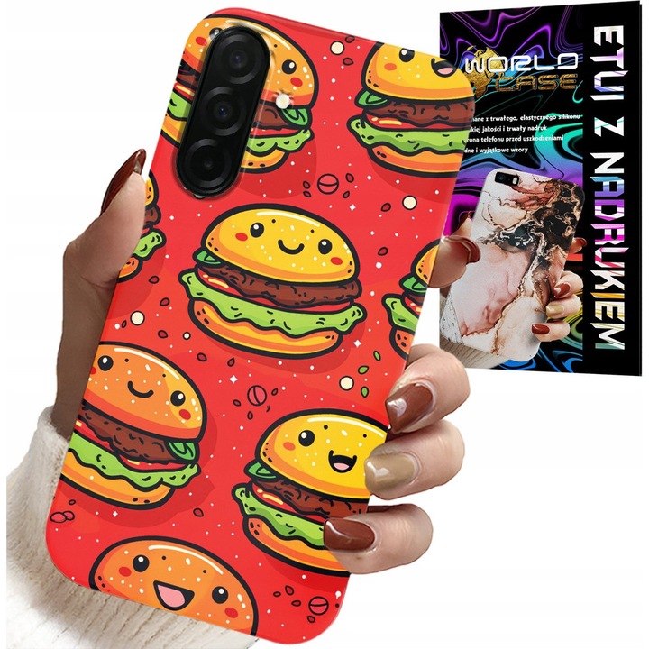 Carcasă pentru Samsung Galaxy A26 5G, World Case, imprimeu burgeri, silicon