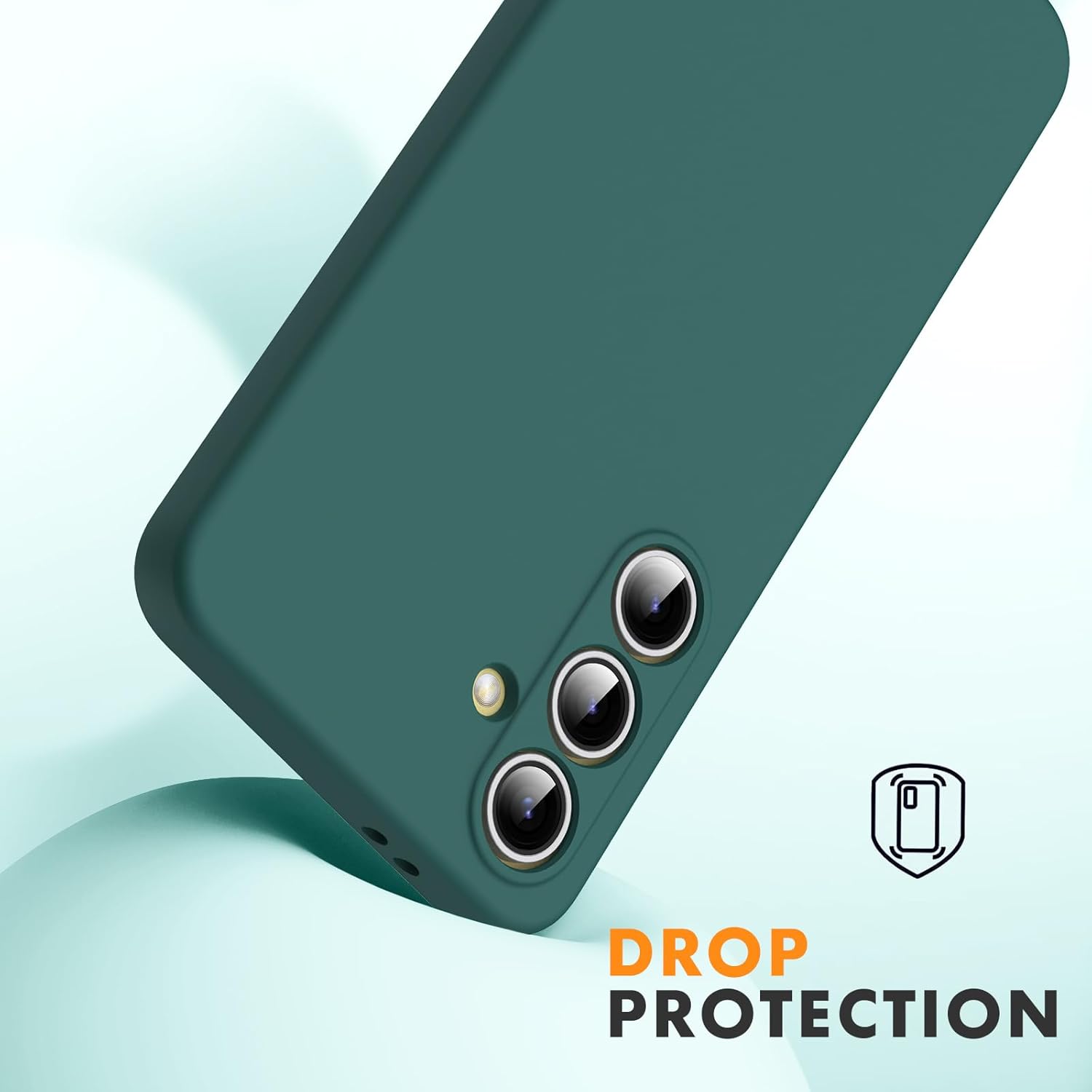 Husa Soft Touch, slim, ALC Mobile, anti soc, compatibila cu Samsung Galaxy S25 Fe, Verde Inchis Tpu