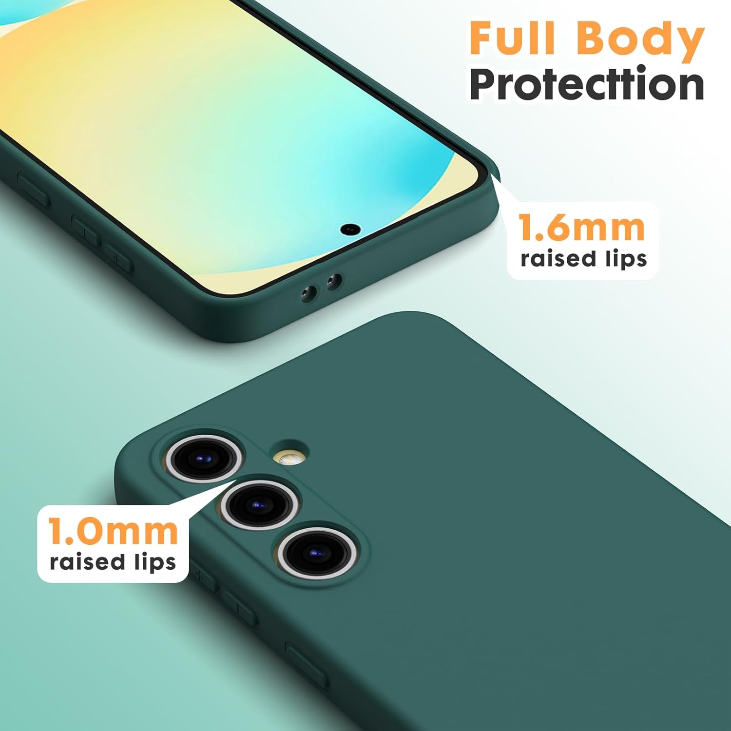 Husa Soft Touch, slim, ALC Mobile, anti soc, compatibila cu Samsung Galaxy S25 Fe, Verde Inchis Tpu