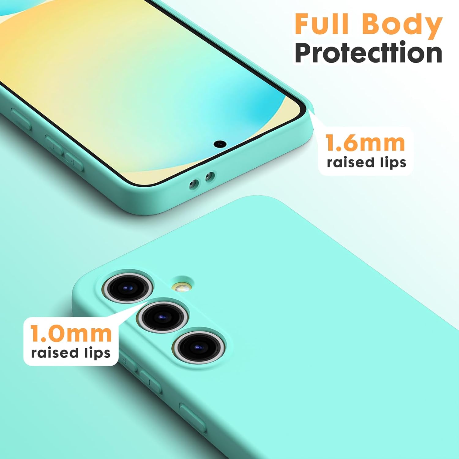 Husa Soft Touch, slim, ALC Mobile, anti soc, compatibila cu Samsung Galaxy S24 Fe, Turqoise Tpu