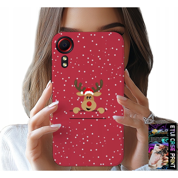 Carcasă pentru Samsung Galaxy Xcover 7, World Case, design Crăciun, silicon, include sticlă