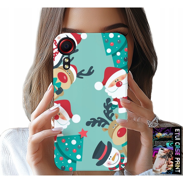 Carcasa pentru Samsung Galaxy Xcover 7, World Case, ren om de zăpadă, silicon