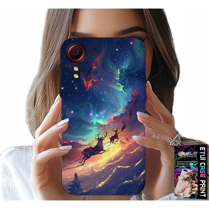 Carcasa pentru Samsung Galaxy Xcover 7, World Case, design de Crăciun, multicolor, din silicon