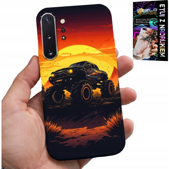 Samsung Note 10 Plus telefontok, World Case, Monstertruck design, szilikon