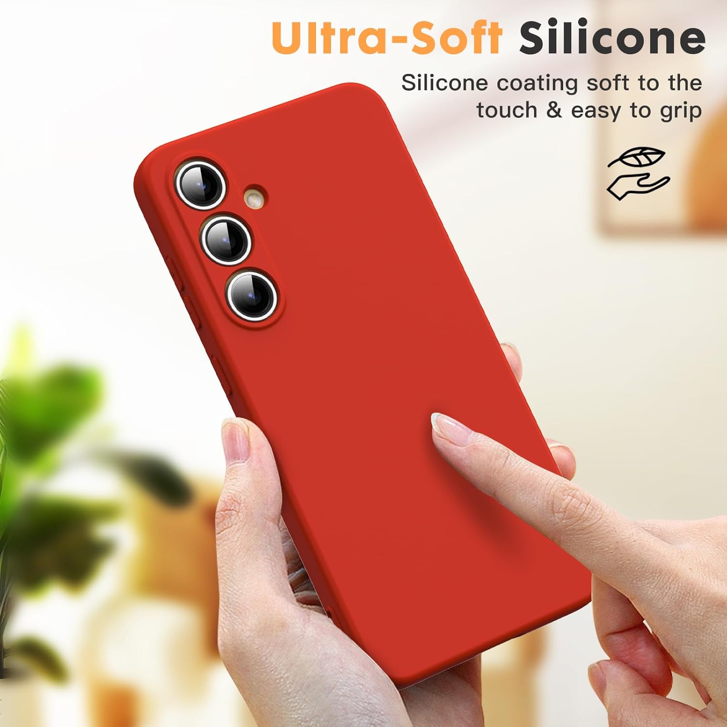 Husa Soft Touch, slim, ALC Mobile, anti soc, compatibila cu Samsung Galaxy S25 Fe, Rosu Tpu