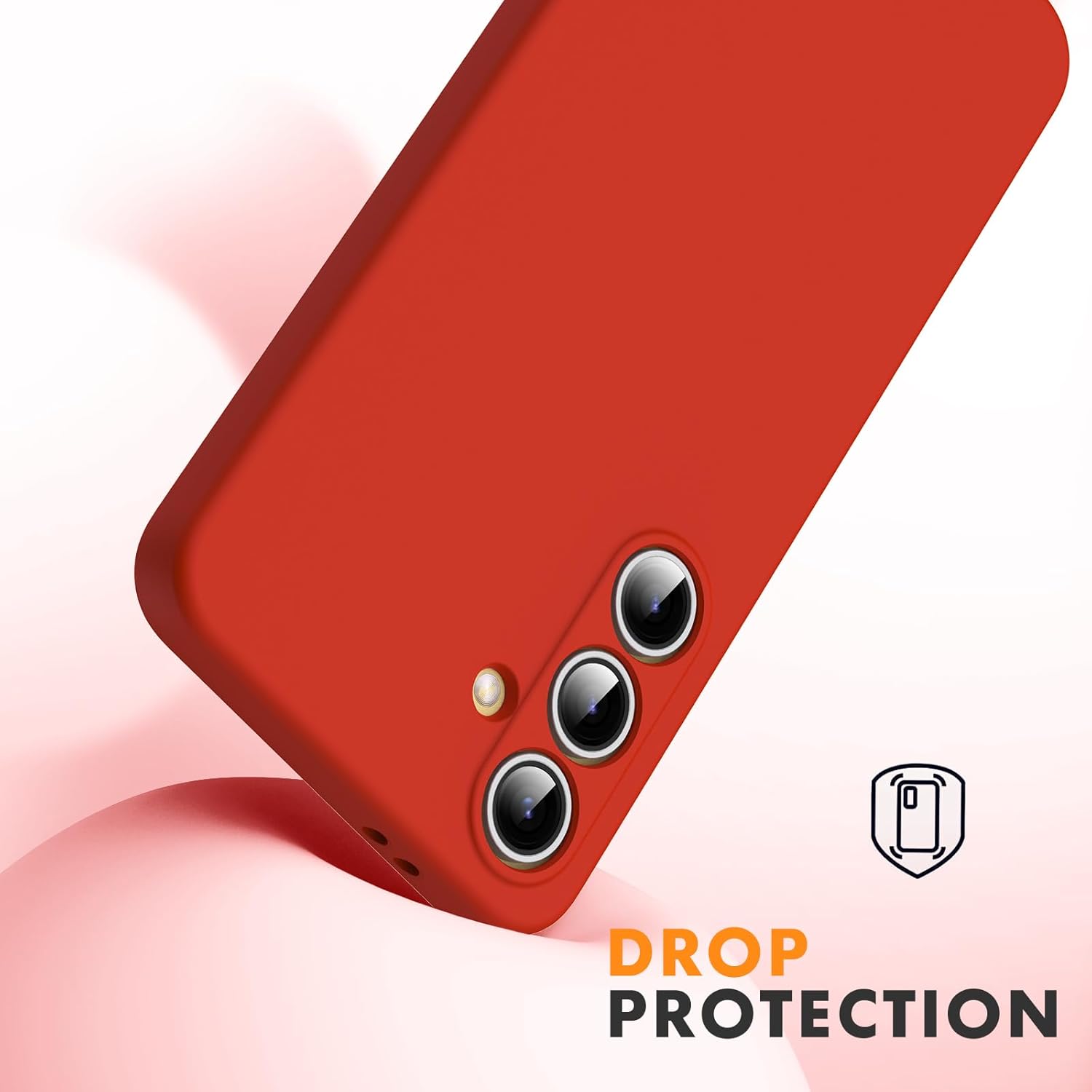 Husa Soft Touch, slim, ALC Mobile, anti soc, compatibila cu Samsung Galaxy S25 Fe, Rosu Tpu