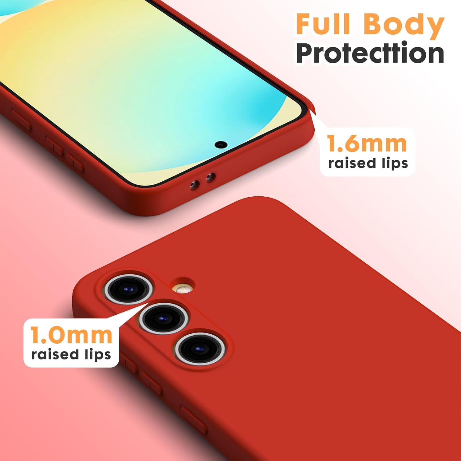 Husa Soft Touch, slim, ALC Mobile, anti soc, compatibila cu Samsung Galaxy S25 Fe, Rosu Tpu