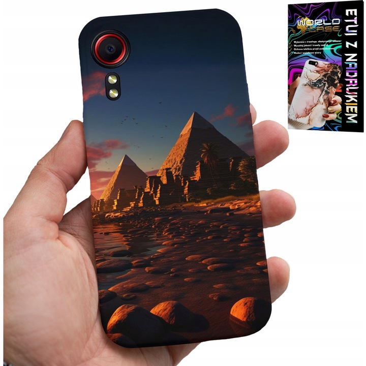 Telefontok, World Case, Samsung Galaxy Xcover 7, Giza nyomtatás, szilikon