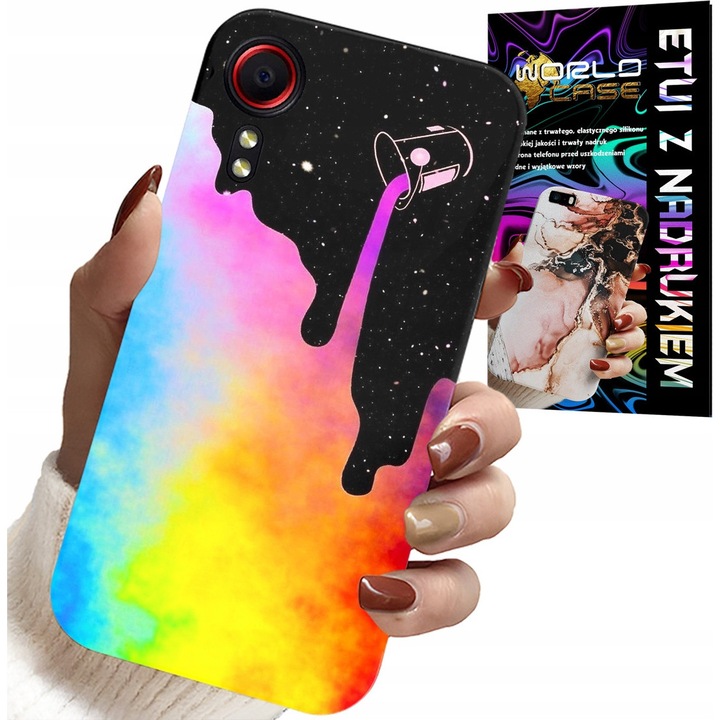 Husă pentru Samsung Galaxy Xcover 7, World Case, multicolor, silicon