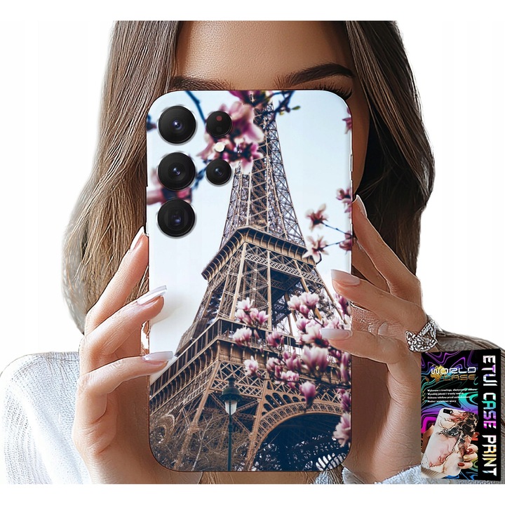 Samsung Galaxy S25 Ultra telefontok, World Case, szilikon, Eiffel-torony design, többszínű